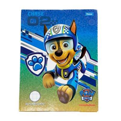 Caderno Quadriculado Brochura Capa Dura 1/4 1x1cm 40fls Patrulha Canina Foroni