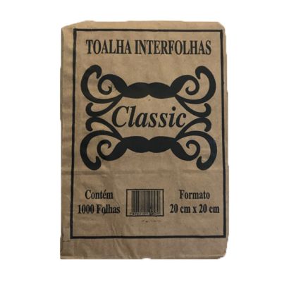 Papel Toalha Interfolhado Creme 20x20cm C/1000 Folhas Classic Barigui