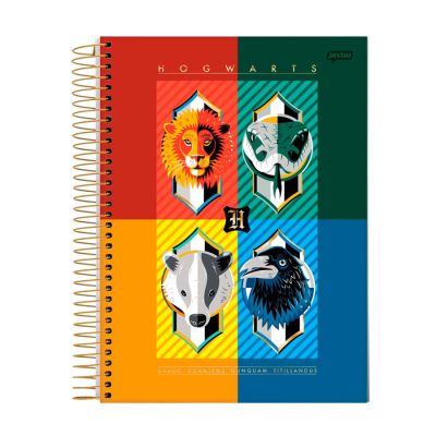 Caderno Universitario Capa Dura 10x1 200fls Harry Potter Jandaia