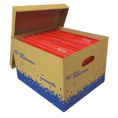 Caixa Organizadora Papelao Kraft Multi Uso Grande Cm3 Tilibra