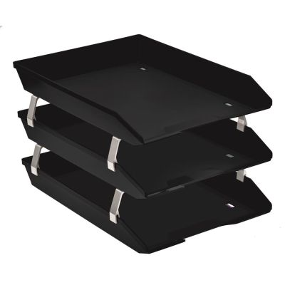 Caixa Correspondencia Tripla Facility Frontal Preta Acrimet 265.4