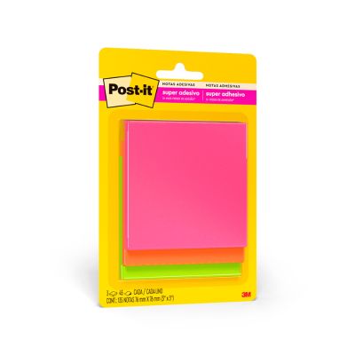 Post-it Cascata Rosa/laranja/verde 135 Fls 76 X 76mm 3m
