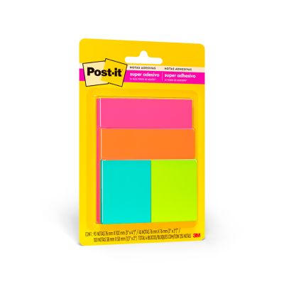 Post-it Cascata Rosa/laranja/azul/amarelo 235 Fls 3m