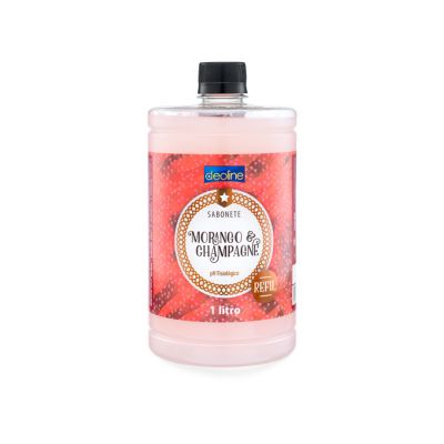 Sabonete Liquido 1l Morango Com Champagne Refil Deoline 10632