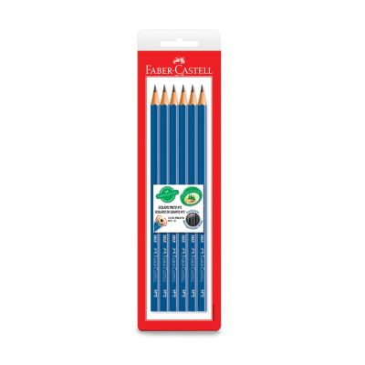 Lapis Grafite Ecolapis Sextavado N.2b Azul Sm/1210azs Bls C/6 Faber-castell