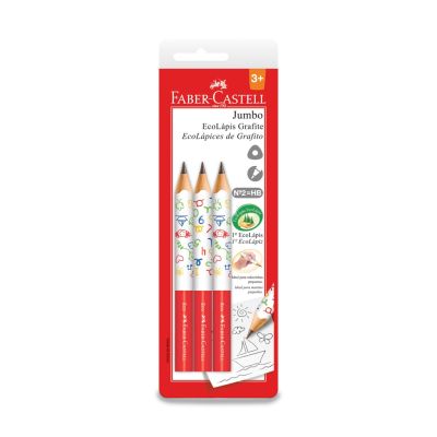 Lapis Grafite Ecolapis Jumbo N.2hb Sm/1205j3 C/3 Faber-castell