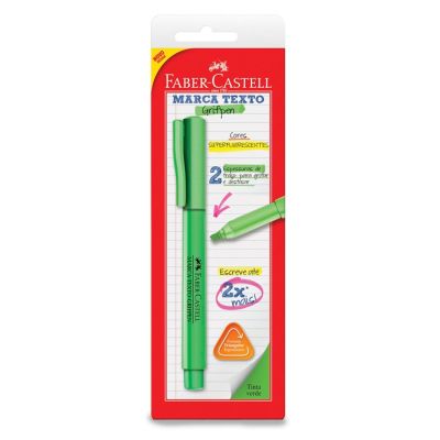 Marca Texto Grifpen Verde Sm/mtvdzf Bls C/1 Faber-castell