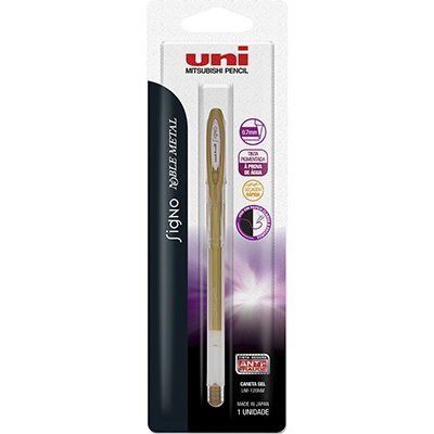 Caneta Gel Noble Metal Signo Ouro Um-120nm Bls C/1 Uni Ball