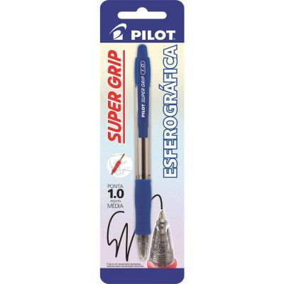 Caneta Esferografica Retratil Bps Supergrip 1.0mm Azul Bls C/1 Pilot
