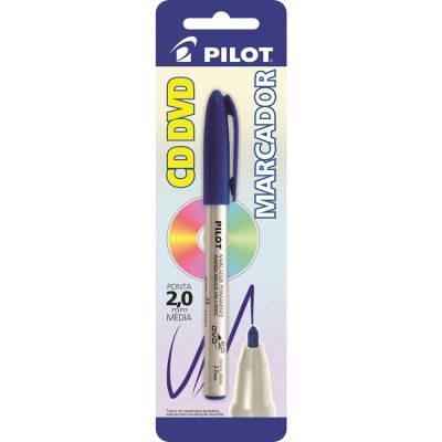 Caneta Marcador P/ Cd Azul 2.0mm Bls C/1 Pilot