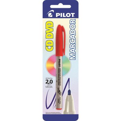 Caneta Marcador P/ Cd Vermelha 2.0mm Bls C/1 Pilot