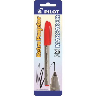 Caneta Retroprojetor 2.0 Vermelha Bls C/1 Pilot