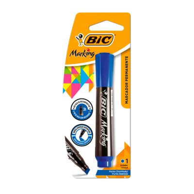 Caneta Marcador Permanente Azul Bls C/1 Bic