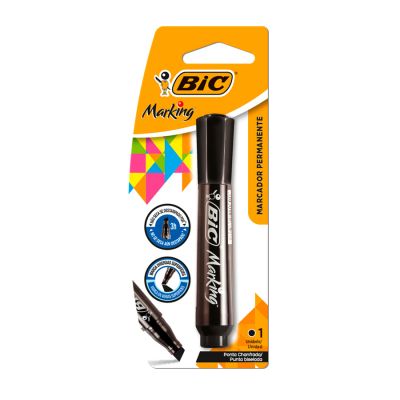 Caneta Marcador Permanente Preta Bls C/1 Bic
