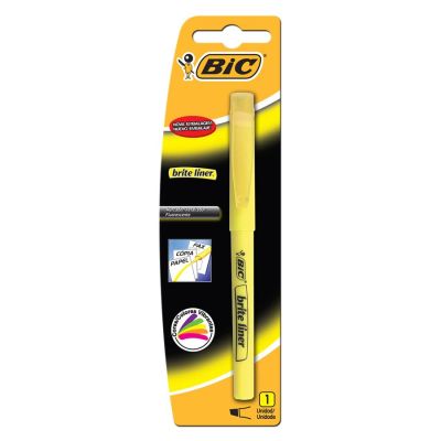 Marca Texto Brite Liner 854811 Amarelo Bls C/1 Bic Ww