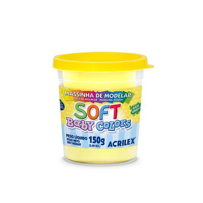 Massa De Modelar Amarelo Bebe 150g Soft 808 Acrilex