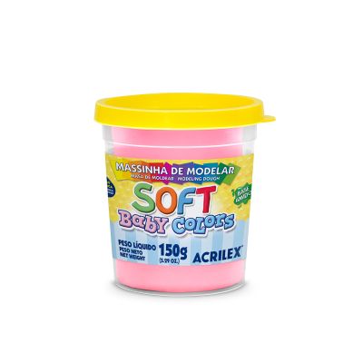 Massa De Modelar Rosa Bebe 150g Soft 813 Acrilex