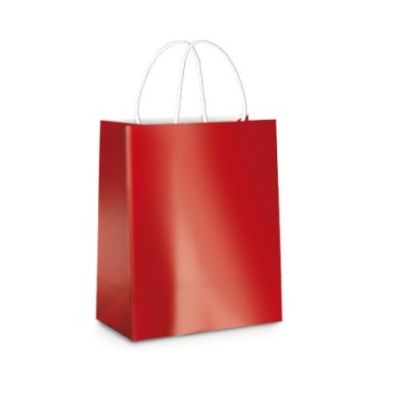 Sacola Laminada P Vermelho 21x15x8cm Cromus