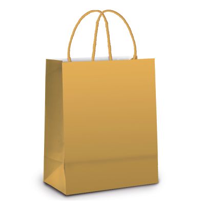 Sacola Laminada P Ouro 21x15x8cm Cromus
