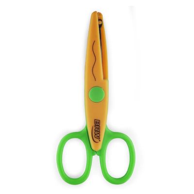 Tesoura Escolar Picotar Curva 13cm Brw Te1002