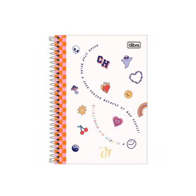 Caderneta Espiral Capa Dura 80fls Pautada Capricho 10x15,4cm Tilibra