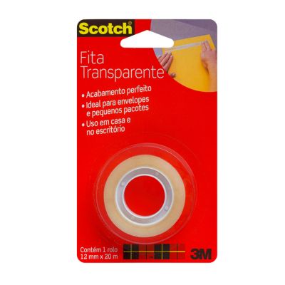 Fita Adesiva 12mm X 20m Transparente C/1 Rl Scotch 3m