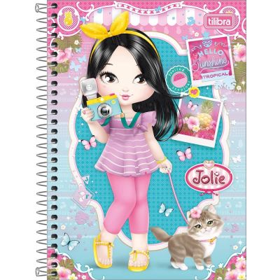 Caderno Linguagem Espiral Capa Dura 1/4 80fls Jolie Tilibra