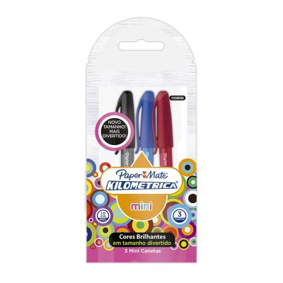 Caneta Esferografica Kilometrica 1.0mm C/4 Cores Paper Mate 5548