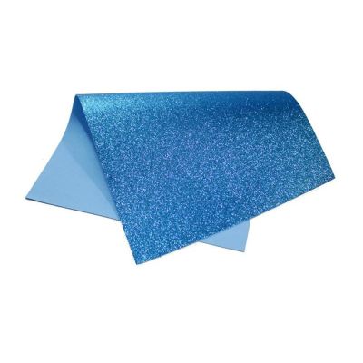 E.v.a 40 X 48 Glitter Azul Brasil C/1 Folha Rdj