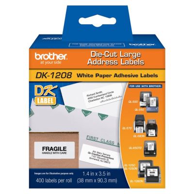 Etiqueta Termica Dk1208 38mmx90mm Rolo C/400 Etiquetas Brother