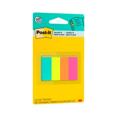 Marcador De Pagina Adesivo Post-it Flags De Papel 200 Fls 38 X 15 Mm 3m