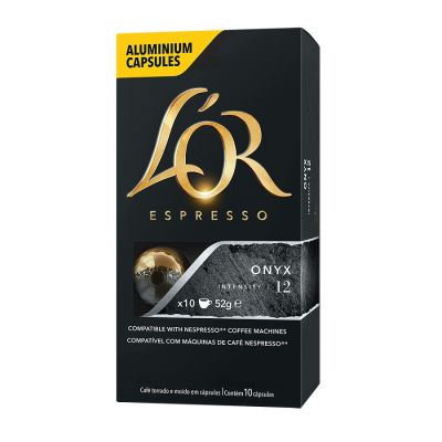 Capsula Cafe Espresso L'or Onyx 12 52g C/10 Unidades