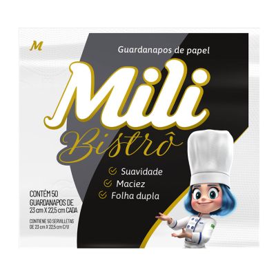 Guardanapo Mesa Bistro 23 X 22,5cm C/50 Mili
