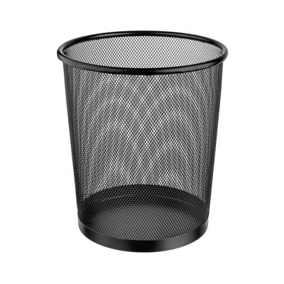 Cesto De Lixo 8,5l Aramado Metal Preto Redondo Next Office Ct15