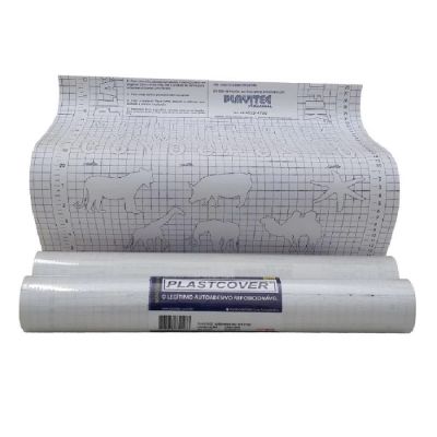 Plastico Auto Adesivo Cristal 45cm X 2m 50 Micras Plastcover