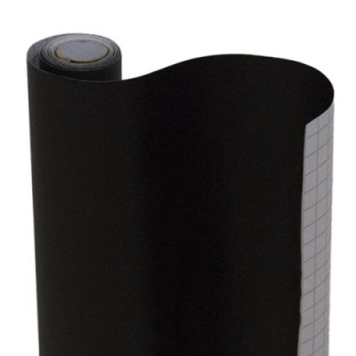 Plastico Auto Adesivo Preto Opaco 45cm X 2m Contact