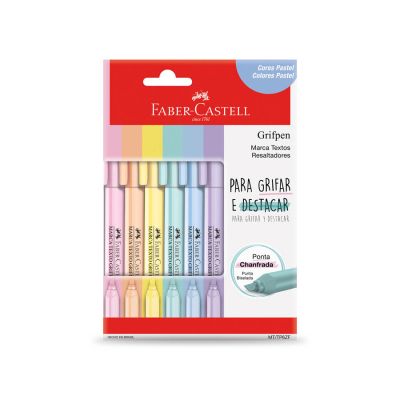Marca Texto Grifpen Pastel Mt/tp6zf C/6 Faber-castell