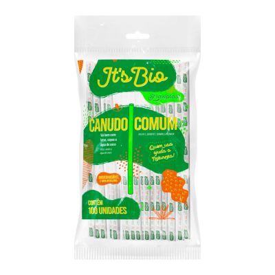 Canudo Biodegradavel 5mm C/100 Strawplast