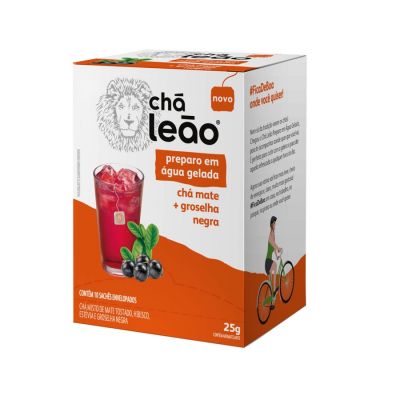 Cha Gelado Mate + Groselha Negra C/10 Saquinhos Envelopados Leao