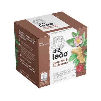 Cha Gengibre+especiarias C/10 Saquinhos Envelopados Leao