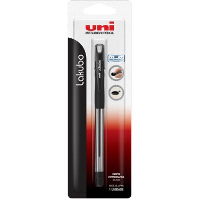 Caneta Esferografica Lakubo Sg-100 1.0mm Bls C/1 Preta Uni Ball