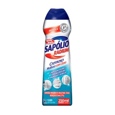 Saponaceo Cremoso 250ml C/cloro Sapolio Radium Bombril