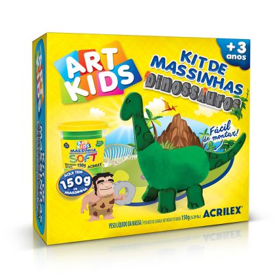 Massa De Modelar Kit Dinossauros Verde 40049 Acrilex