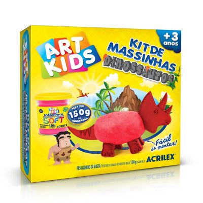 Massa De Modelar Kit Dinossauros Vermelho 40052 Acrilex