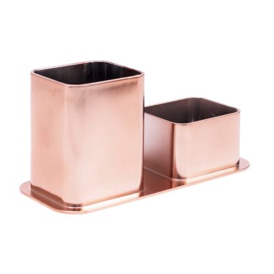 Porta Lapis E Clips Metalizado Rose Gold Dello 3030.rg
