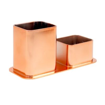 Porta Lapis E Clips Metalizado Rose Gold Dello 3030.rg