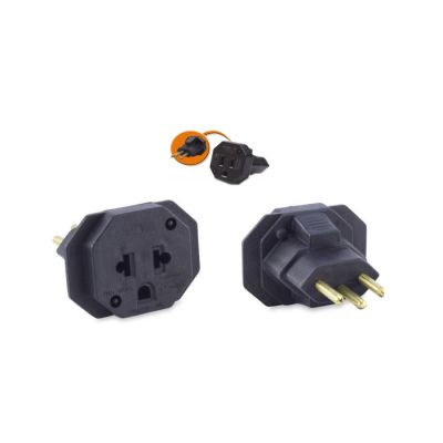 Adaptador Para Tomada 2p+t Padrao Antigo Para Novo Preto 4312 Force Line