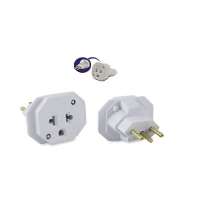 Adaptador Para Tomada 2p+t Padrao Antigo Para Novo Branco 4313 Force Line
