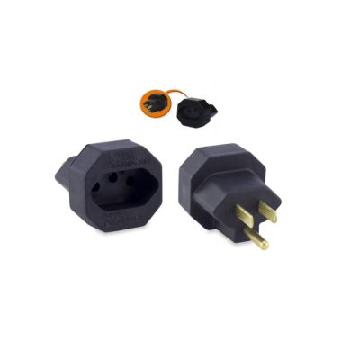 Adaptador Para Tomada 2p+t Padrao Novo Para Antigo  Preto 4316 Force Line