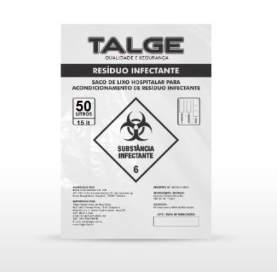 Saco De Lixo 50l Hospitalar Infectante Talge C/100 7380